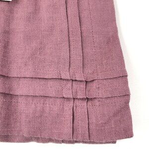 Williams Sonoma Pleated Edge Table Runner 16x108 Hazy Lilac 100% Linen